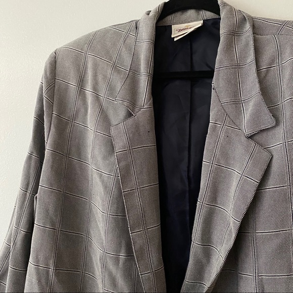 Worthington VINTAGE Plaid Blazer - Picture 2 of 4